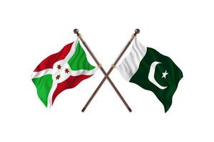 burundi contra pakistán dos banderas de países foto