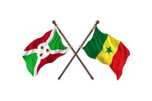 Burundi versus Senegal Two Country Flags photo