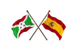 Burundi versus Spain Two Country Flags photo