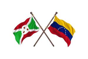 burundi contra venezuela dos banderas de países foto