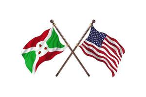 burundi versus estados unidos de américa dos banderas de países foto