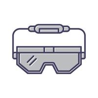 icono de vector de gafas de laboratorio