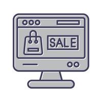 icono de vector de venta en línea