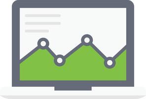 ilustración de vector analítico portátil en un fondo. símbolos de calidad premium. iconos vectoriales para concepto y diseño gráfico.