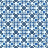 Seamless pattern with floral asian ornament. Abstract ornamental texture. Artistic diagonal flourish tile background in arab orient style vector