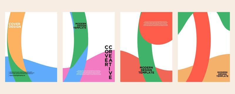 Creative cover or poster concept in modern minimal style for corporate identity, branding, social media advertisement, promo. Minimalist cover design template with blue, pink, yellow dynamic lines