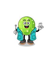 Illustration of cactus mascot as a dentist vector