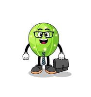 cactus mascot as a businessman vector