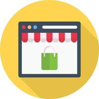 ilustración vectorial de compras en línea en un fondo. símbolos de calidad premium. iconos vectoriales para concepto y diseño gráfico. vector