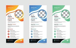 Modern business dl flyer or rack card design templates vector