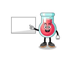 laboratory beaker illustration doing a presentation vector