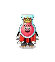 Mascot Illustration of laboratory beaker king vector