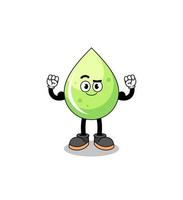 Mascot cartoon of melon juice posing with muscle vector