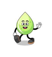 melon juice cartoon walking vector