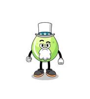 Illustration of melon juice cartoon with i want you gesture vector
