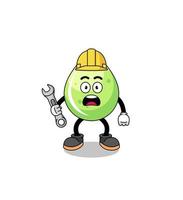 ilustración de personaje de jugo de melón con error 404 vector