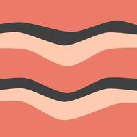 Abstract background with black and orange waves vector