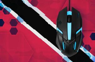 Trinidad and Tobago flag and computer mouse. Concept of country representing e-sports team photo