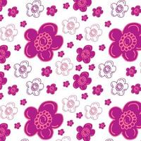 Vetor floral colorful pattern on a white background vector