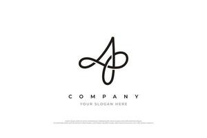 Initial Letter AP Logo Design Vector