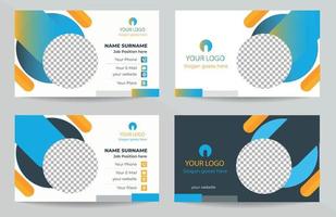 Business card Template and ready for print vector