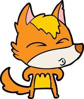 Cartoon cute fox vector