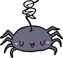 Cartoon spider bug vector