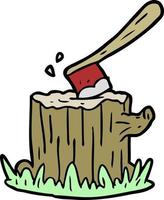 Cartoon tree stump vector