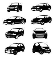 Black Car Icons vector