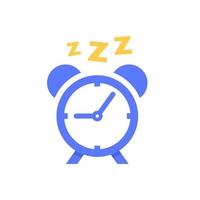 Clock Sleep Icon Logo Design Element vector