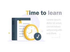 Education Time Icon Logo Design Element,Time to learn vector