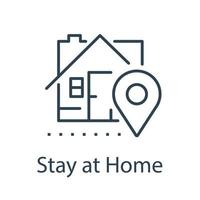 Stay at Home,flat design icon vector illustration