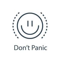 Don't Panic,flat design icon vector illustration