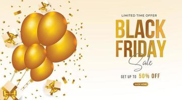 Black Friday Sale abstract luxury banner design vector