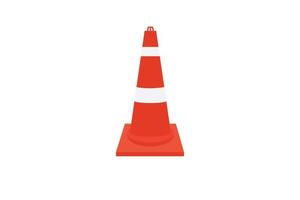 Traffic cone isolated on white background, Vector