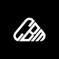 CBM letter logo creative design with vector graphic, CBM simple and modern logo in round triangle shape.