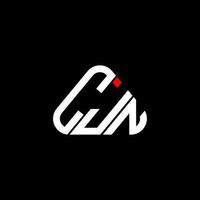 Diseño creativo del logotipo de la letra cjn con gráfico vectorial, logotipo cjn simple y moderno en forma de triángulo redondo. vector