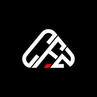 Diseño creativo del logotipo de la letra cfz con gráfico vectorial, logotipo simple y moderno de cfz en forma de triángulo redondo. vector