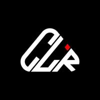 diseño creativo del logotipo de letra clr con gráfico vectorial, logotipo simple y moderno de clr en forma de triángulo redondo. vector