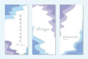 Vertical Brochures, A Template For Your Design. Flat Vector Illustration With Abstraction.