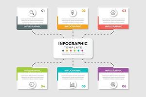 visualización de datos comerciales. diagrama del proceso. elementos abstractos de gráfico, diagrama con pasos, opciones, partes o procesos. plantilla de negocio vectorial para presentación. concepto creativo para infografía. vector