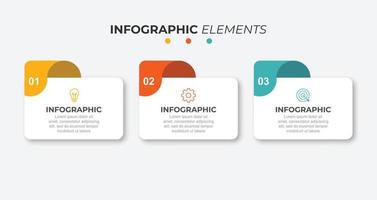 plantilla de diseño infográfico vectorial con 3 opciones o pasos vector