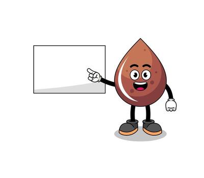 chocolate drop illustration doing a presentation vector