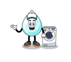 milk drop illustration as a laundry man vector