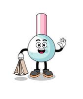 Cartoon of cotton bud shopping vector