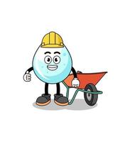 milk drop cartoon as a contractor vector