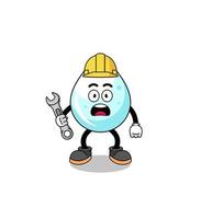 Character Illustration of milk drop with 404 error vector