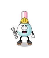 Character Illustration of cotton bud with 404 error vector