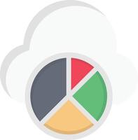 cloud pie chart vector illustration on a background.Premium quality symbols.vector icons for concept and graphic design.