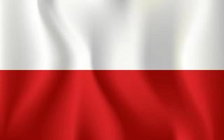 Realistic Poland National Flag vector